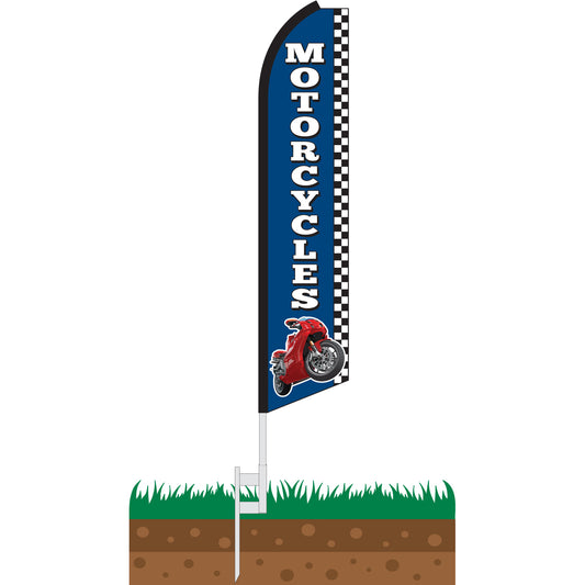 Motorcycles Swooper Feather Flag