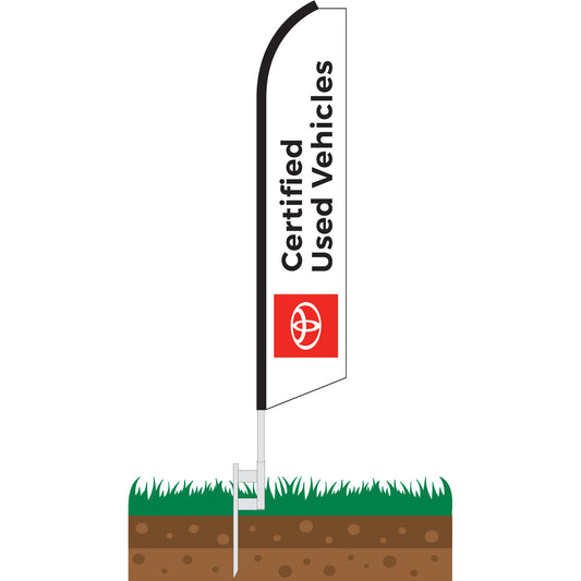 Toyota Certified (White Background) Swooper Feather Flag