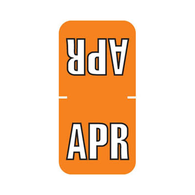 Sycom SYTT APRIL Month Labels 1-1/2" X 3/4" Laminated - Pack of 252