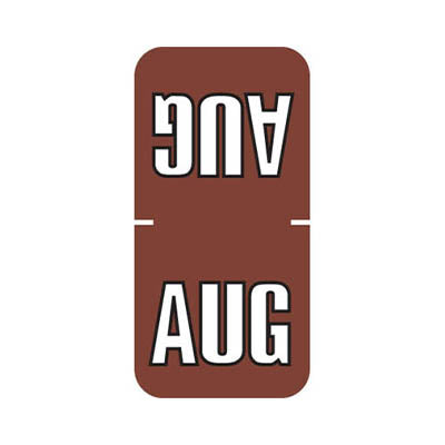 Sycom SYTT AUGUST Month Labels 1-1/2" X 3/4" Laminated - Pack of 252