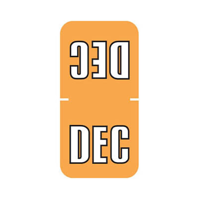 Sycom SYTT DECEMBER Month Labels 1-1/2" X 3/4" Laminated - Pack of 252