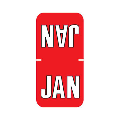 Sycom SYTT JANUARY Month Labels 1-1/2" X 3/4" Laminated - Pack of 252