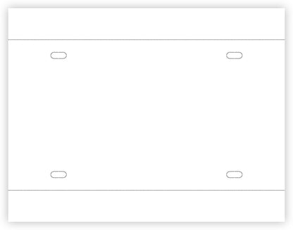 Blank Printable Tear Resistant Temporary Tags for Car Dealerships - 5 Mil - 2 Tear-Off Portions (Pack of 100)