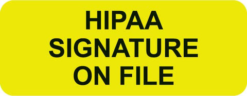 A1002 HIPAA SIGNATURE-Fluorescent Chartreuse 2-1/4" X 7/8" (Roll of 420)