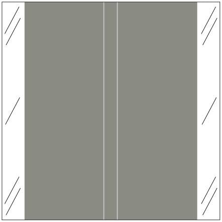Tabbies 11600 Solid Gray Labels 1-1/2" X 1-1/2" Laminated- Roll of 500