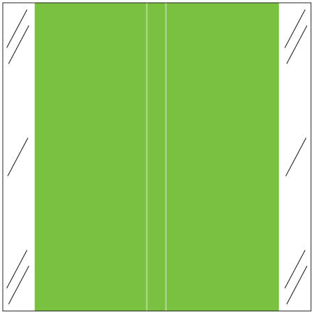 Tabbies 11600 Solid Light Green Labels 1-1/2" X 1-1/2" Laminated- Roll of 500
