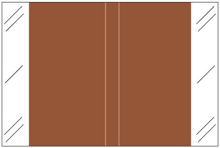 Tabbies 11100 Solid Brown Labels 1" X 1-1/2" Laminated- Roll of 500