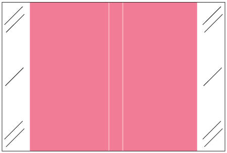 Tabbies 11100 Solid Pink Labels 1" X 1-1/2" Laminated- Roll of 500