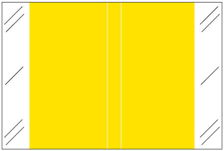 Tabbies 11100 Solid Yellow Labels 1" X 1-1/2" Laminated- Roll of 500