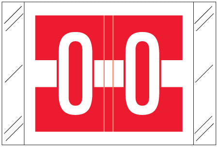Col'R'Tab 12030 "O" Labels 1" X 1-1/2" Laminated- Roll of 500