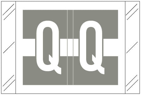 Col'R'Tab 12030 "Q" Labels 1" X 1-1/2" Laminated- Roll of 500