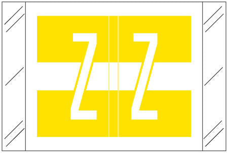 Col'R'Tab 12030 "Z" Labels 1" X 1-1/2" Laminated- Roll of 500