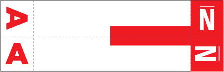 Smead NCC "AN" Labels 1-5/32" x 3-5/8" Unlaminated- Pack of 100